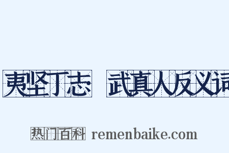 夷坚丁志·武真人反义词是什么意思的图片
